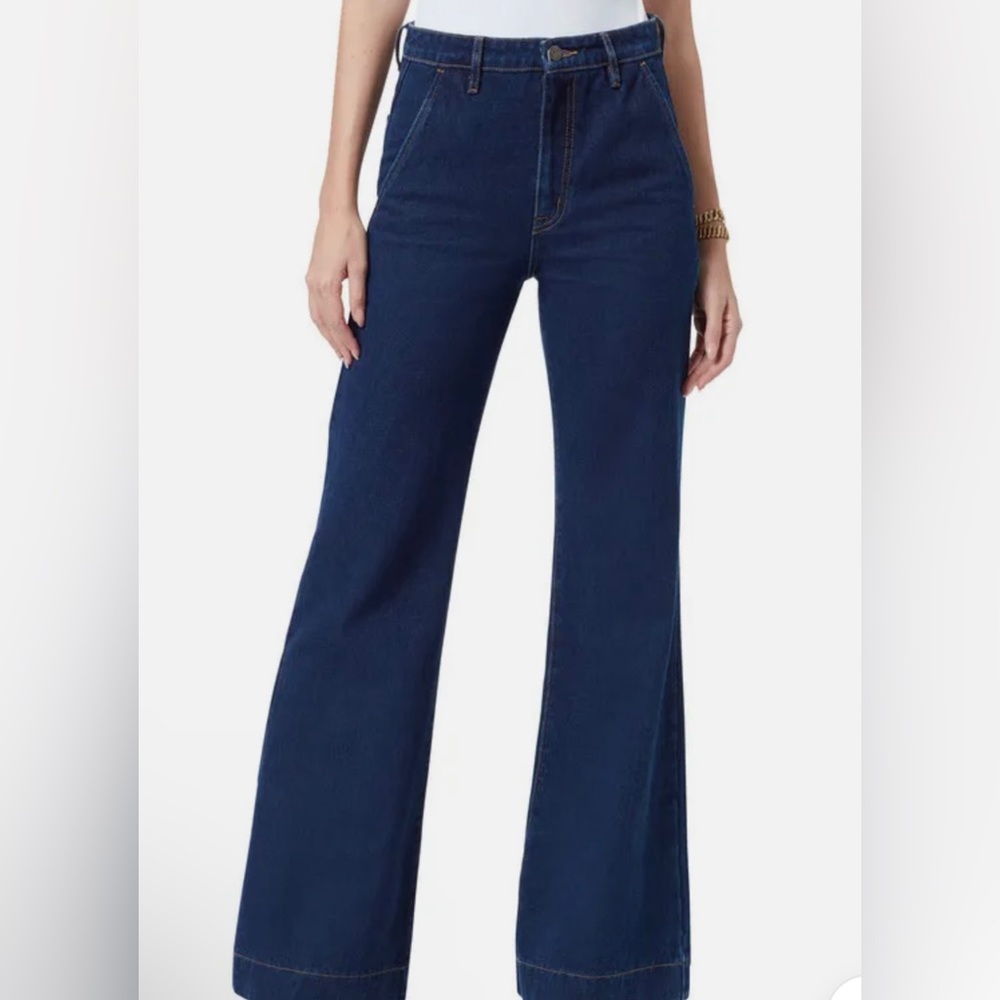 NWT Sam Edelman Women's Bay High Rise Flared-Leg Trouser Jeans | Size: 30